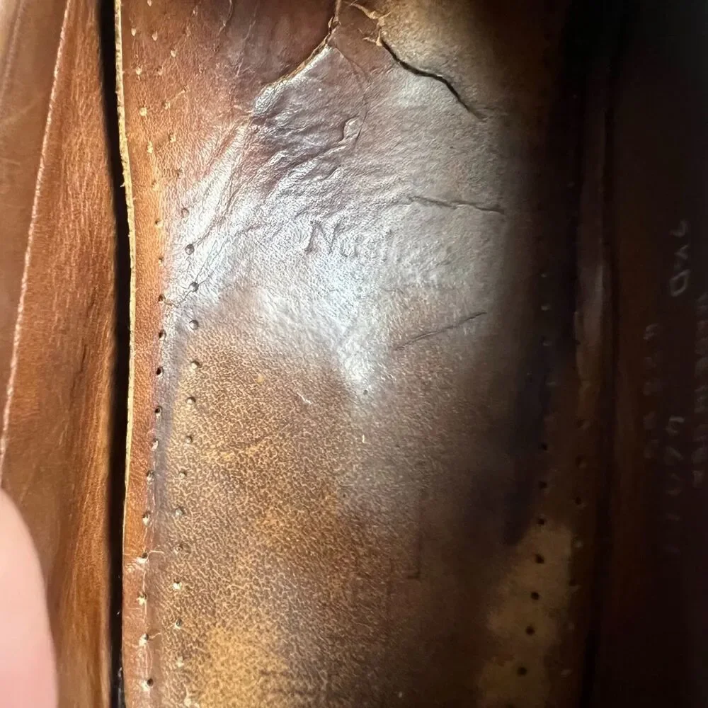 Allen Edmonds Nashua Kiltie Men's Brown Leather Loafer Tassels Size 9.5 D